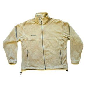 COLUMBIA Mountain Fleece Jacket Full Zip Mock Neck Drawstring Waist XL‎ NWOT